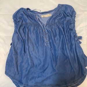 Blue light denim like top